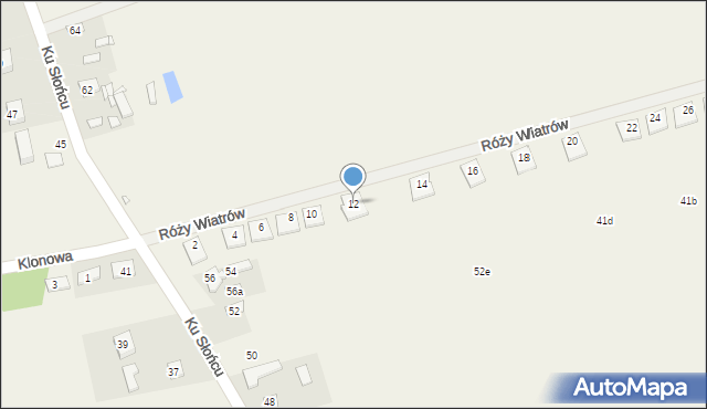 Wólka Załęska, Róży Wiatrów, 12, mapa Wólka Załęska