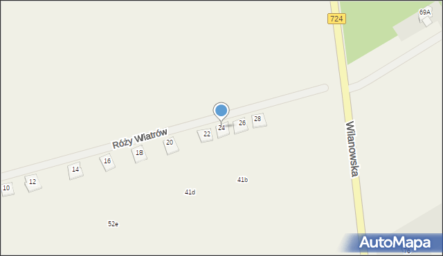 Wólka Załęska, Róży Wiatrów, 24, mapa Wólka Załęska