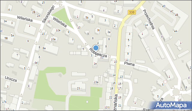 Wołów, Robotnicza, 1C, mapa Wołów