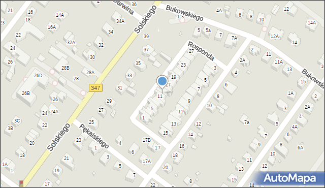 Wrocław, Rosponda Stanisława, 13, mapa Wrocławia