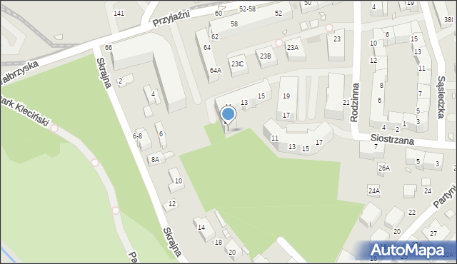 Wrocław, Rodzinna, 9A, mapa Wrocławia