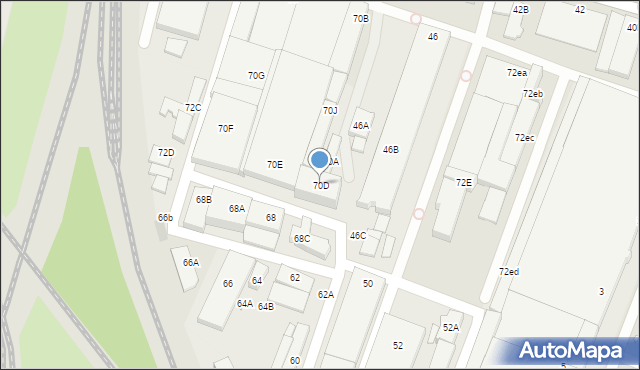Wrocław, Robotnicza, 70D, mapa Wrocławia