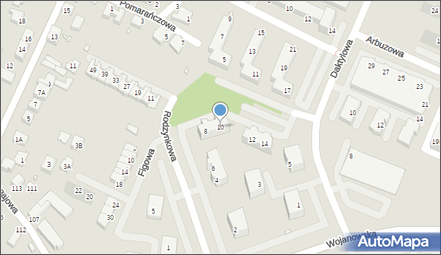 Wrocław, Rodzynkowa, 10, mapa Wrocławia