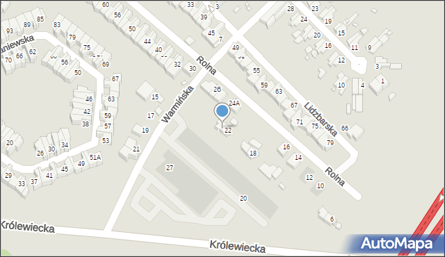 Wrocław, Rolna, 24, mapa Wrocławia