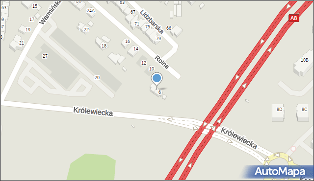 Wrocław, Rolna, 8, mapa Wrocławia