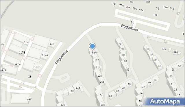 Wrocław, Rogowska, 114, mapa Wrocławia