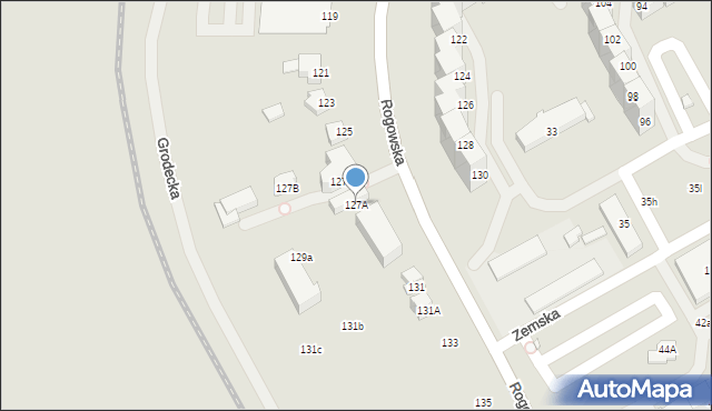 Wrocław, Rogowska, 127A, mapa Wrocławia