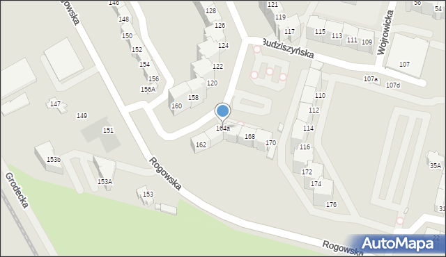 Wrocław, Rogowska, 164a, mapa Wrocławia
