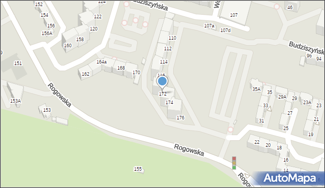 Wrocław, Rogowska, 172, mapa Wrocławia