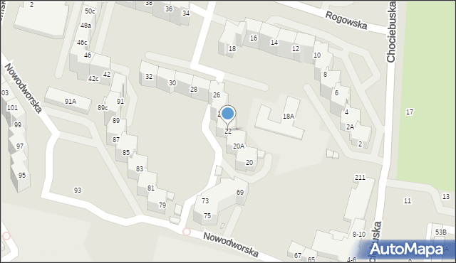 Wrocław, Rogowska, 22, mapa Wrocławia