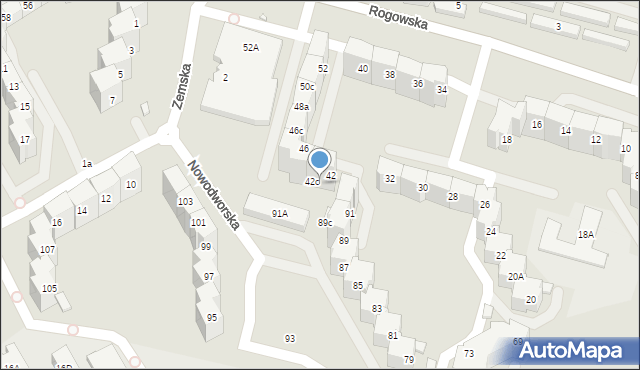 Wrocław, Rogowska, 42b, mapa Wrocławia