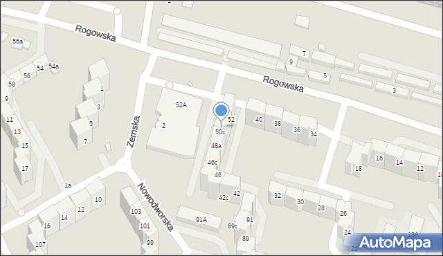 Wrocław, Rogowska, 50d, mapa Wrocławia