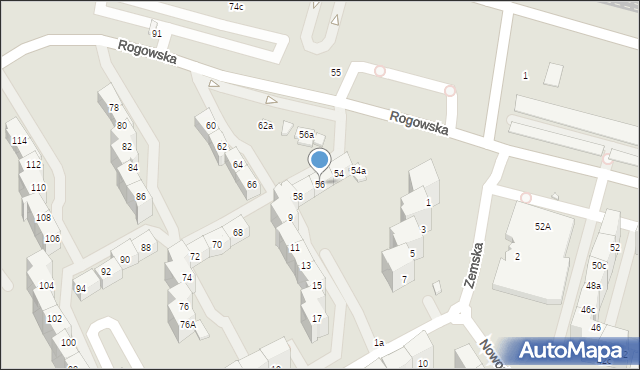 Wrocław, Rogowska, 56, mapa Wrocławia