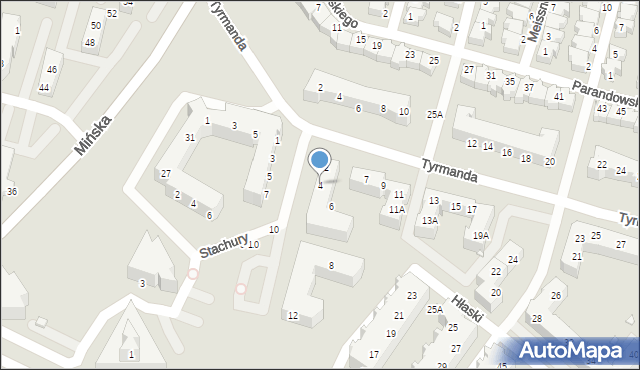 Wrocław, Rodziewiczówny Marii, 4, mapa Wrocławia