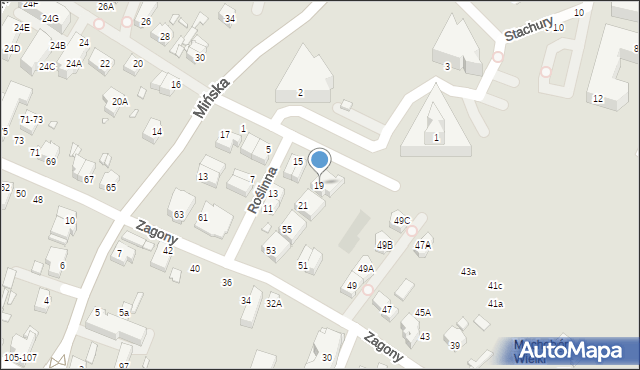 Wrocław, Roślinna, 19, mapa Wrocławia