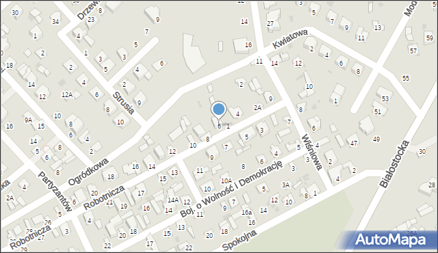 Wyszków, Robotnicza, 6, mapa Wyszków