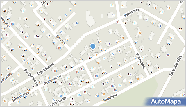 Wyszków, Robotnicza, 8A, mapa Wyszków
