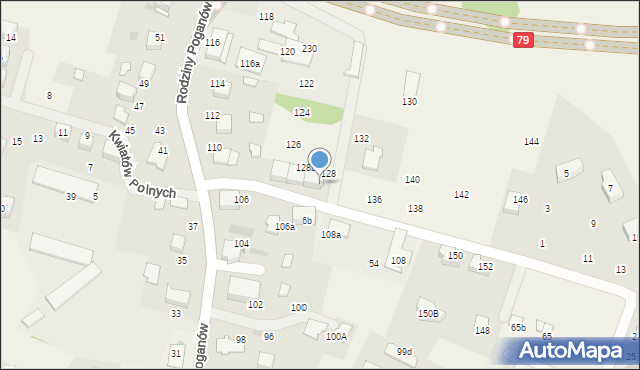 Zabierzów, Rodziny Poganów, 128c, mapa Zabierzów