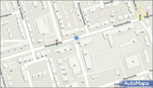 Zabrze, Roosevelta Franklina Delano, 39a, mapa Zabrza