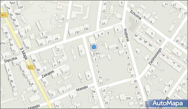 Zabrze, Rostka Józefa, 3, mapa Zabrza