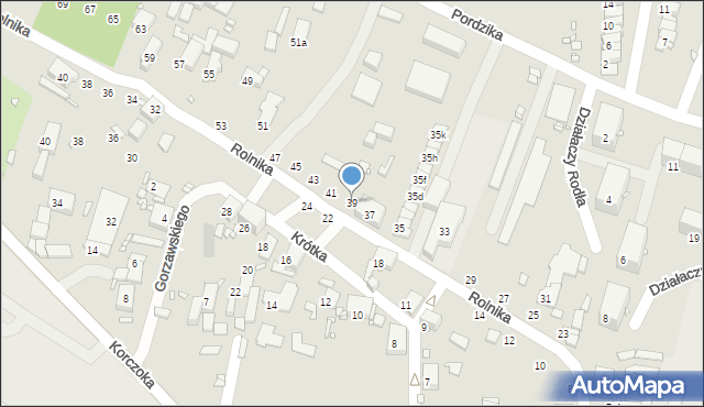 Zabrze, Rolnika Antoniego, 39, mapa Zabrza