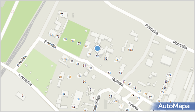 Zabrze, Rolnika Antoniego, 57, mapa Zabrza