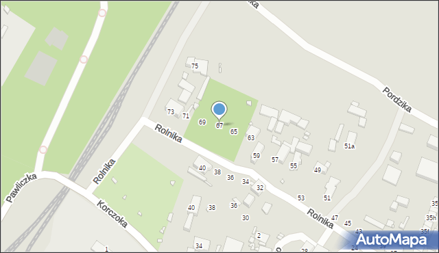 Zabrze, Rolnika Antoniego, 67, mapa Zabrza