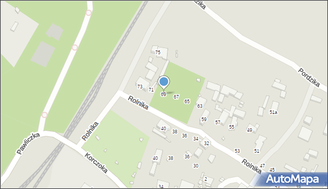 Zabrze, Rolnika Antoniego, 69, mapa Zabrza