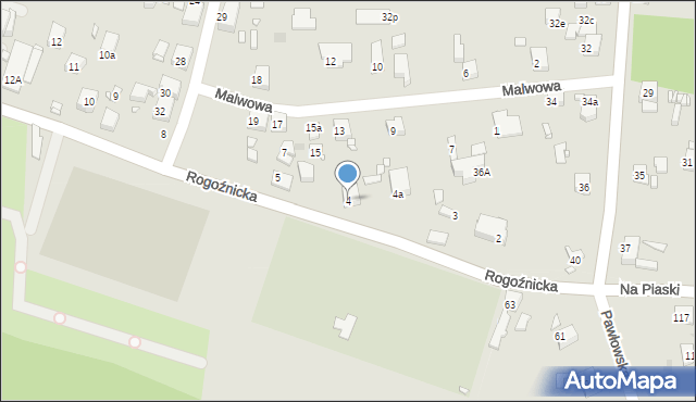 Zabrze, Rogoźnicka, 4, mapa Zabrza