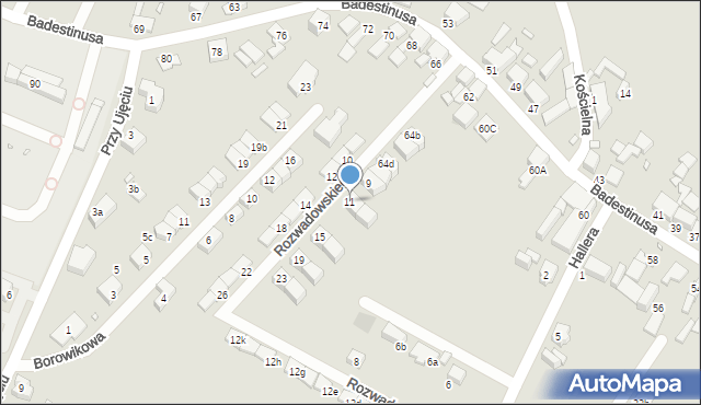 Zabrze, Rozwadowskiego Tadeusza, gen., 11, mapa Zabrza