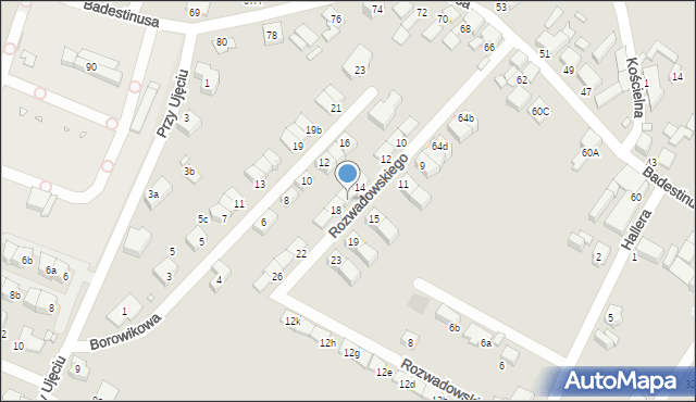 Zabrze, Rozwadowskiego Tadeusza, gen., 16, mapa Zabrza