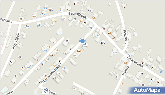 Zabrze, Rozwadowskiego Tadeusza, gen., 3, mapa Zabrza