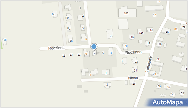 Zacharzew, Rodzinna, 7, mapa Zacharzew