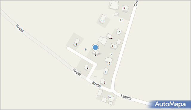 Zagórzyce Stare, Różana, 4, mapa Zagórzyce Stare