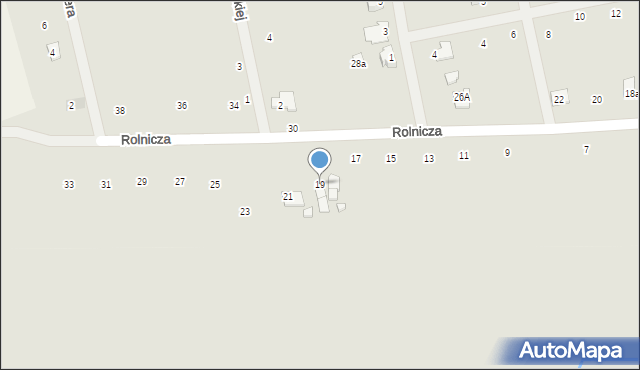 Zamość, Rolnicza, 19, mapa Zamościa