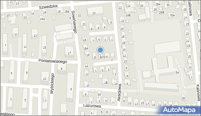 Zamość, Różana, 6, mapa Zamościa