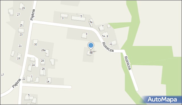 Zasole Bielańskie, Rolnicza, 8B, mapa Zasole Bielańskie