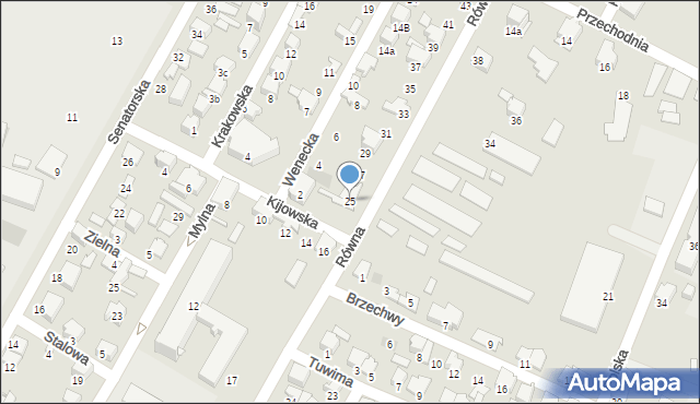 Zawiercie, Równa, 25, mapa Zawiercie