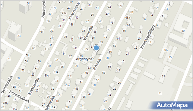 Zawiercie, Równa, 65a, mapa Zawiercie