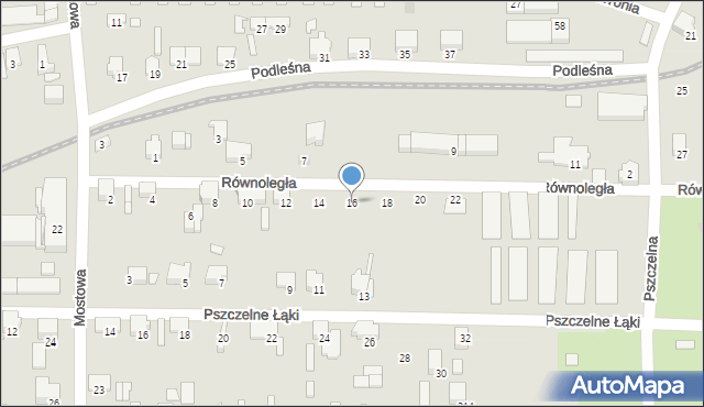 Zawiercie, Równoległa, 16, mapa Zawiercie