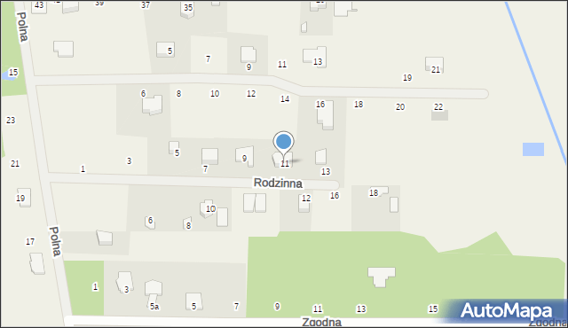 Żelechów, Rodzinna, 11, mapa Żelechów