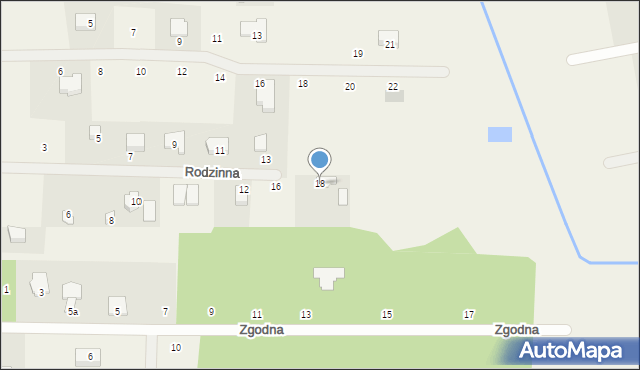 Żelechów, Rodzinna, 18, mapa Żelechów