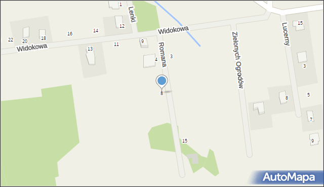 Żelechów, Romana, 8, mapa Żelechów