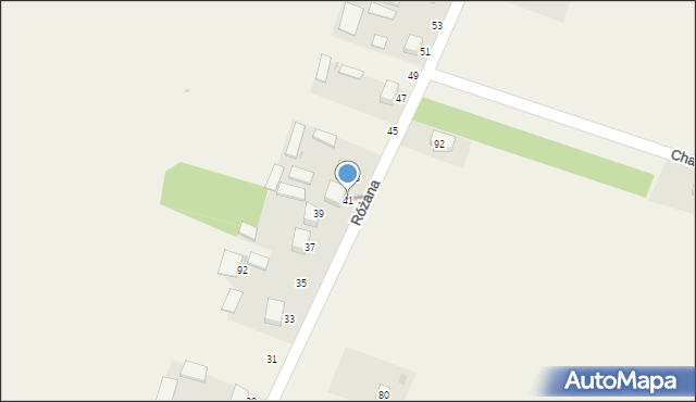 Żelków, Różana, 41, mapa Żelków