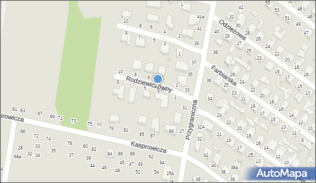 Zgierz, Rodziewiczówny Marii, 3, mapa Zgierz