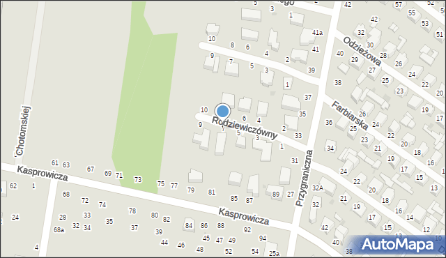 Zgierz, Rodziewiczówny Marii, 7, mapa Zgierz