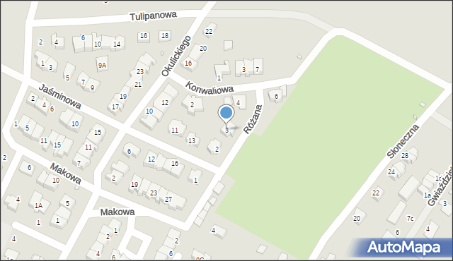 Zgorzelec, Różana, 3, mapa Zgorzelec