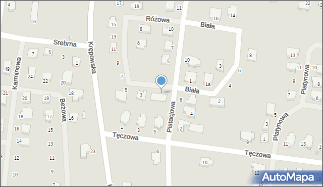 Zielona Góra, Różowa, 1, mapa Zielona Góra