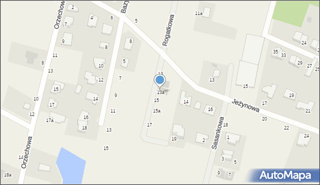 Zielonka, Rogatkowa, 13a, mapa Zielonka