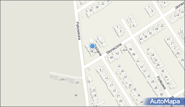 Zielonki, Różana, 1c, mapa Zielonki